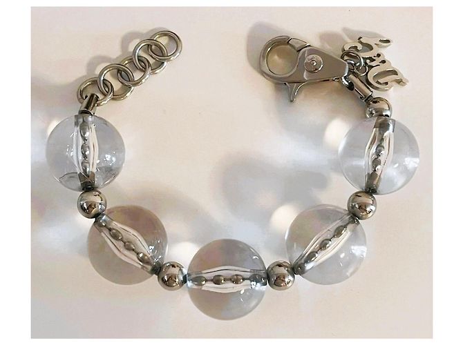 Bracciale Dolce & Gabbana con perle trasparenti e acciaio Argento - vista 8