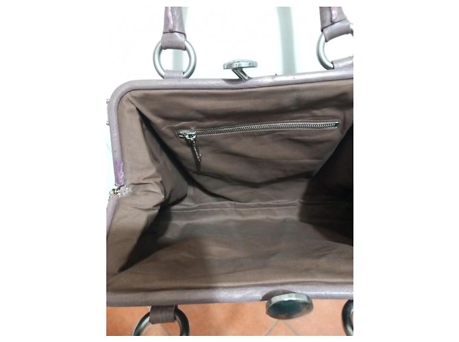 Borsa a mano in pelle Marc Jacobs Tortora Porpora - vista 5