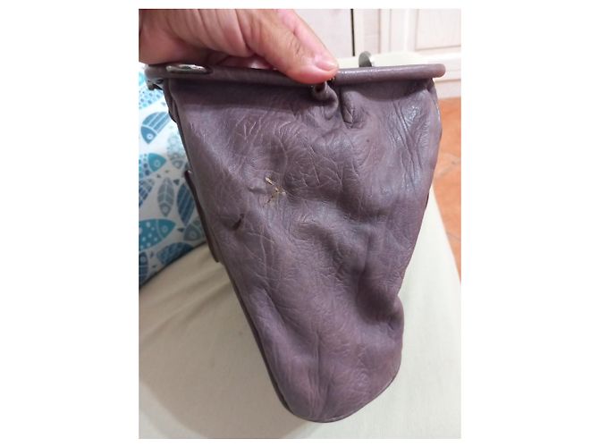 Borsa a mano in pelle Marc Jacobs Tortora Porpora - vista 8