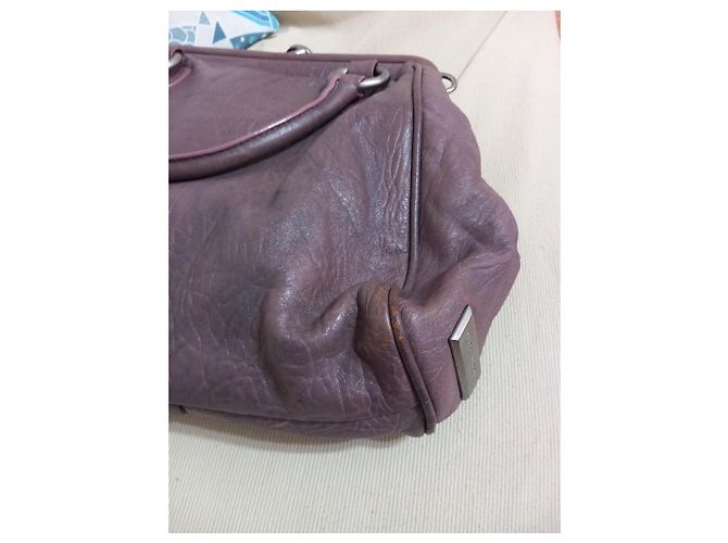 Borsa a mano in pelle Marc Jacobs Tortora Porpora - vista 9