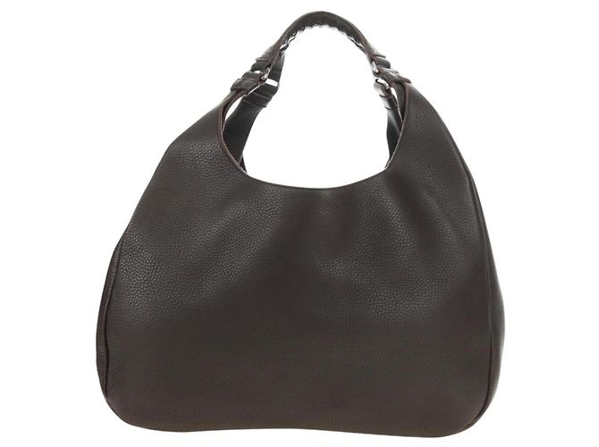 Borsa Tote BOTTEGA VENETA in pelle marrone Auth am12017V - vista 13