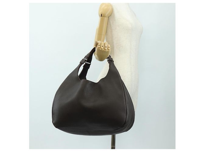 Borsa Tote BOTTEGA VENETA in pelle marrone Auth am12017V - vista 22