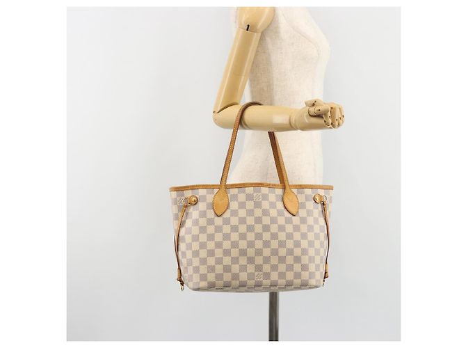 LOUIS VUITTON Borsa Tote Damier Azur Neverfull PM N41362 LV Auth 190292 - vista 24