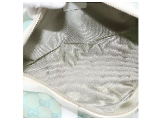 Borsa GUCCI GG Canvas Azzurro oro 000 0851 Auth ep14922 D'oro Blu chiaro - vista 11