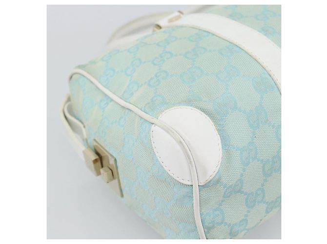 Borsa GUCCI GG Canvas Azzurro oro 000 0851 Auth ep14922 D'oro Blu chiaro - vista 16