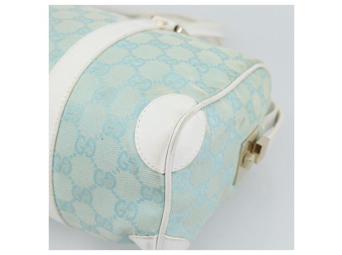 Borsa GUCCI GG Canvas Azzurro oro 000 0851 Auth ep14922 D'oro Blu chiaro - vista 17