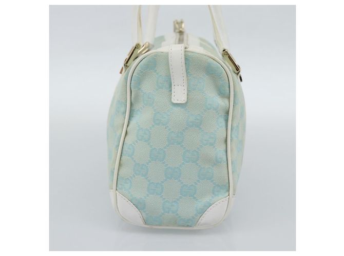 Borsa GUCCI GG Canvas Azzurro oro 000 0851 Auth ep14922 D'oro Blu chiaro - vista 4
