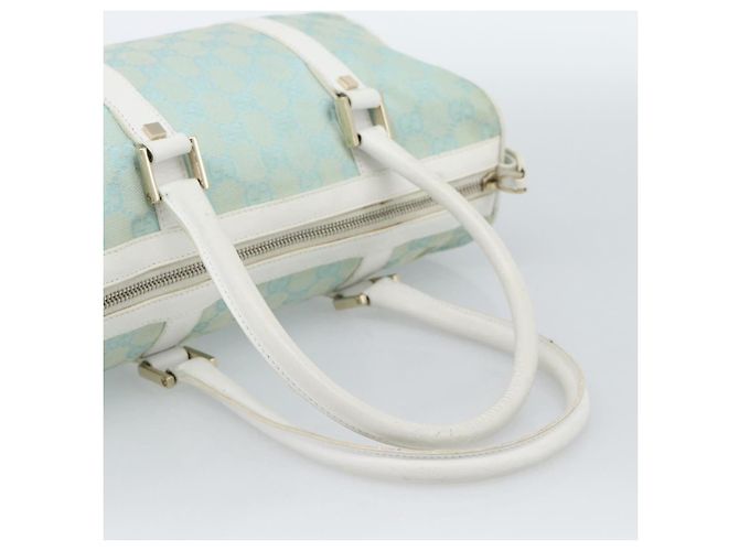 Borsa GUCCI GG Canvas Azzurro oro 000 0851 Auth ep14922 D'oro Blu chiaro - vista 7