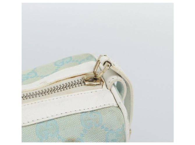 Borsa GUCCI GG Canvas Azzurro oro 000 0851 Auth ep14922 D'oro Blu chiaro - vista 8