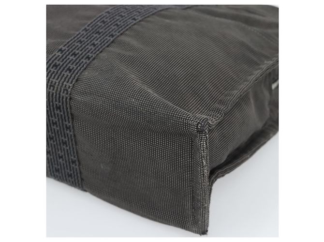 Hermès HERMES Her Line MM Handtasche Canvas Grau Silber Authentisch 189686 Braun - Ansicht 14