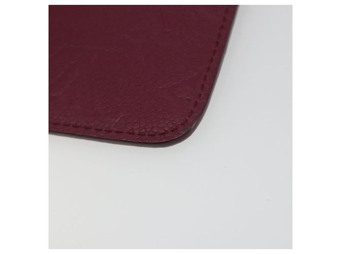 LOUIS VUITTON Monogram Empreinte Phone Soft Case Wine Red M60375 Auth bs35802V Bordò Monogramma - vista 15