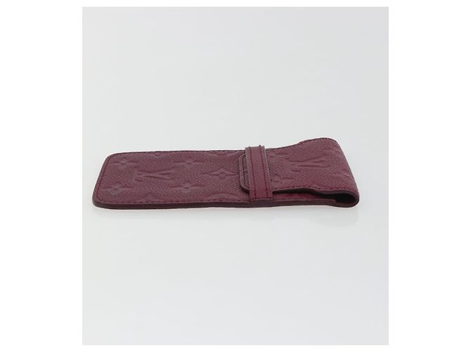 LOUIS VUITTON Monogram Empreinte Phone Soft Case Wine Red M60375 Auth bs35802V Bordò Monogramma - vista 3