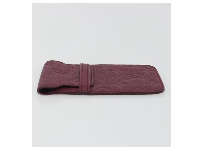 LOUIS VUITTON Monogram Empreinte Phone Soft Case Wine Red M60375 Auth bs35802V Bordò Monogramma - vista 4