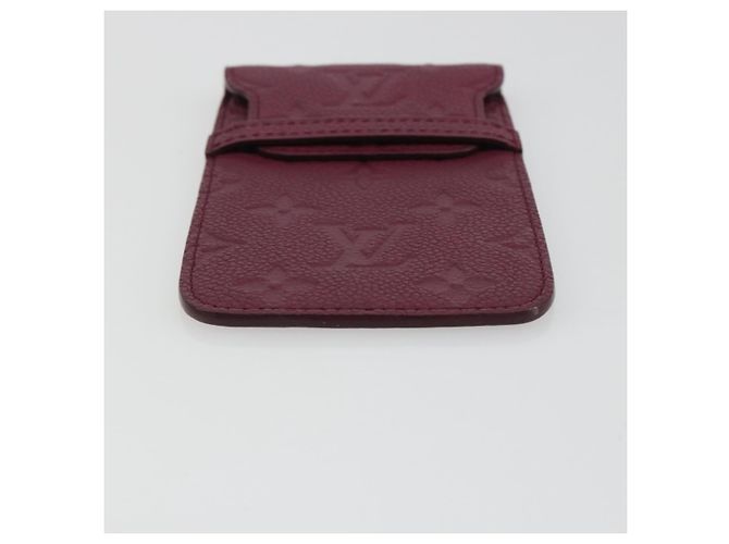 LOUIS VUITTON Monogram Empreinte Phone Soft Case Wine Red M60375 Auth bs35802V Bordò Monogramma - vista 6