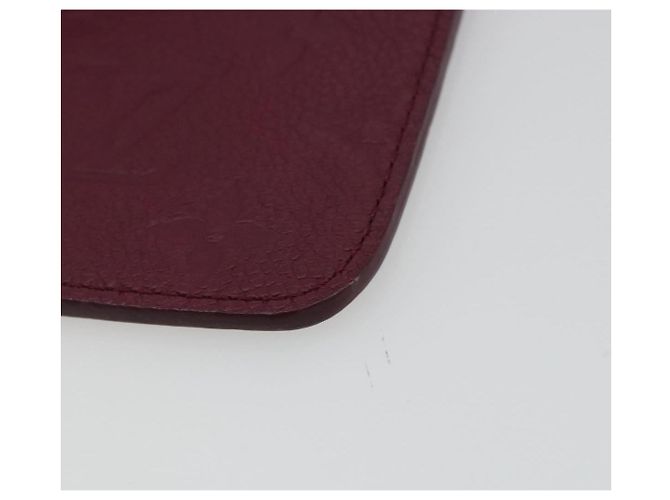 LOUIS VUITTON Monogram Empreinte Phone Soft Case Wine Red M60375 Auth bs35802V Bordò Monogramma - vista 7