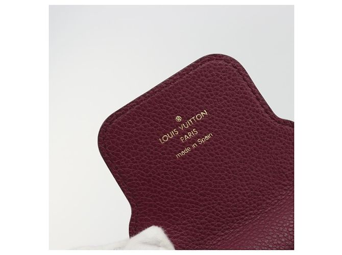 LOUIS VUITTON Monogram Empreinte Phone Soft Case Wine Red M60375 Auth bs35802V Bordò Monogramma - vista 9