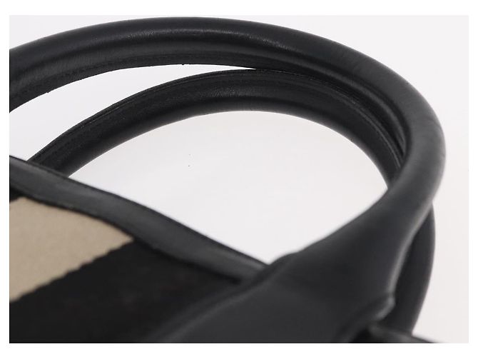 Borsa Tote GUCCI GG Canvas Sherry Line Nera 002 1098 Auth 187831 Nero - vista 14
