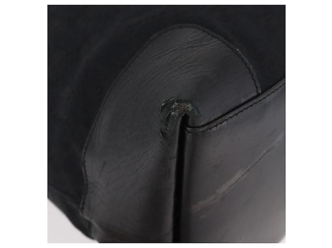 Borsa Tote GUCCI GG Canvas Sherry Line Nera 002 1098 Auth 187831 Nero - vista 15