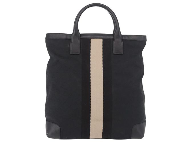 Borsa Tote GUCCI GG Canvas Sherry Line Nera 002 1098 Auth 187831 Nero - vista 2