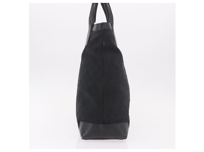 Borsa Tote GUCCI GG Canvas Sherry Line Nera 002 1098 Auth 187831 Nero - vista 3