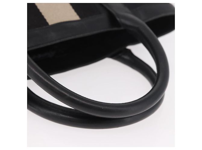 Borsa Tote GUCCI GG Canvas Sherry Line Nera 002 1098 Auth 187831 Nero - vista 8