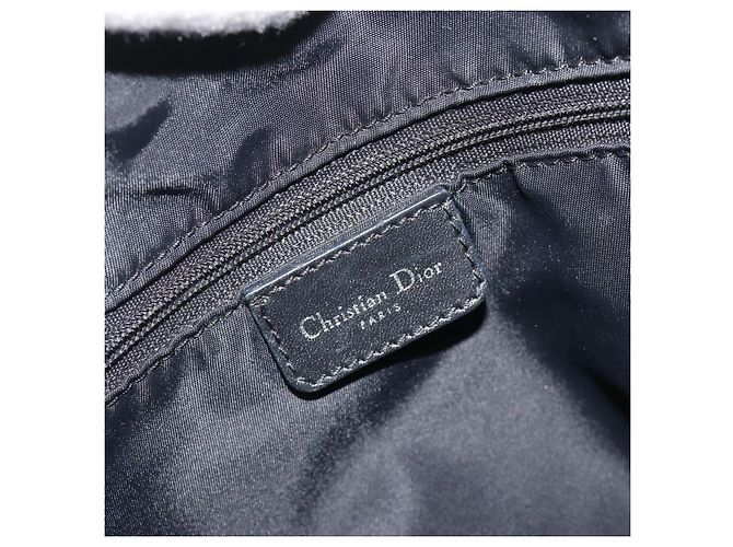 Borsa a tracolla Christian Dior Trotter Canvas Navy Silver Auth mr2575A Argento Blu navy - vista 19