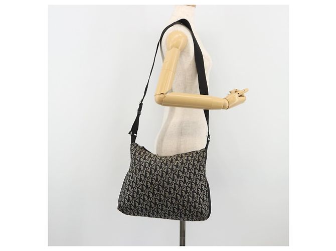 Borsa a tracolla Christian Dior Trotter Canvas Navy Silver Auth mr2575A Argento Blu navy - vista 24