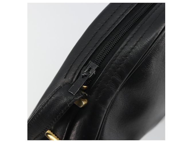 Borsa a Spalla Christian Dior in Pelle Nera e Oro Auth 187835 Nero D'oro - vista 10