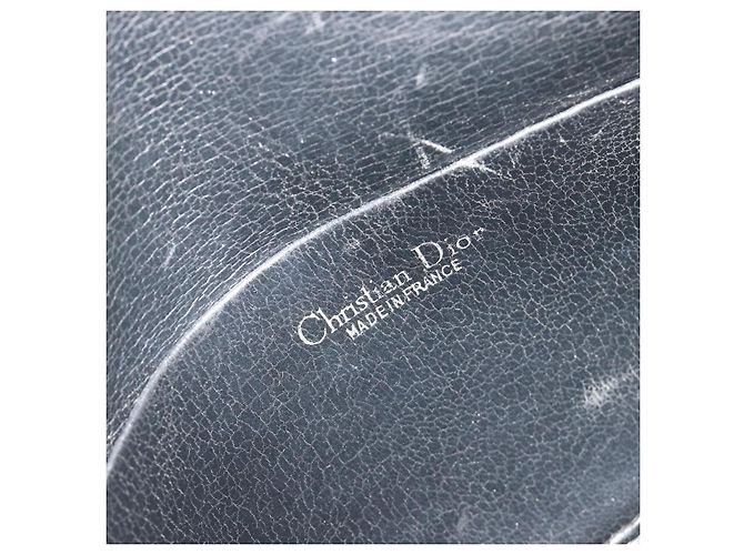 Borsa a Spalla Christian Dior in Pelle Nera e Oro Auth 187835 Nero D'oro - vista 11