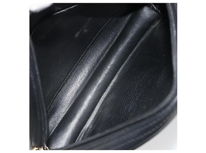 Borsa a Spalla Christian Dior in Pelle Nera e Oro Auth 187835 Nero D'oro - vista 12
