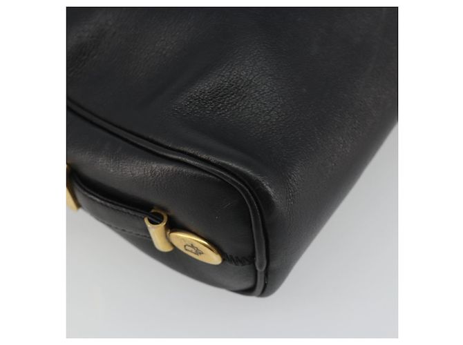 Borsa a Spalla Christian Dior in Pelle Nera e Oro Auth 187835 Nero D'oro - vista 14