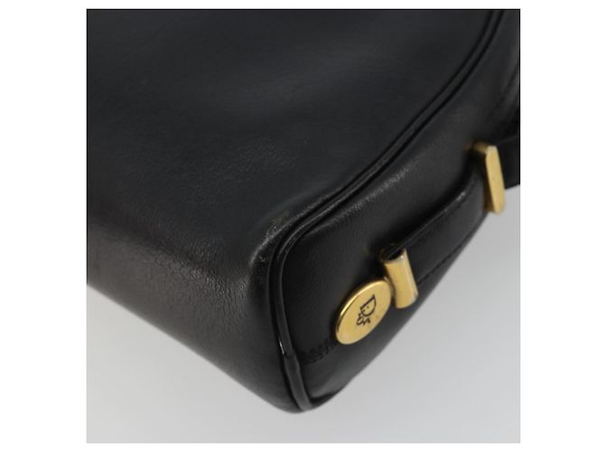 Borsa a Spalla Christian Dior in Pelle Nera e Oro Auth 187835 Nero D'oro - vista 15