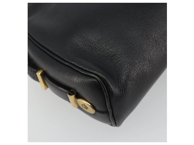 Borsa a Spalla Christian Dior in Pelle Nera e Oro Auth 187835 Nero D'oro - vista 16
