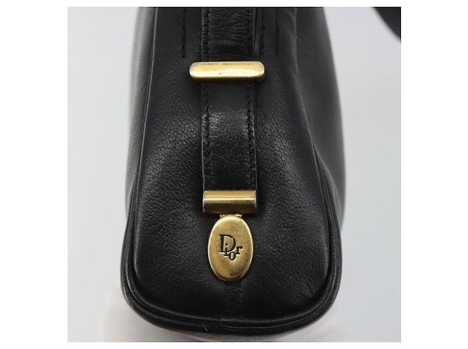 Borsa a Spalla Christian Dior in Pelle Nera e Oro Auth 187835 Nero D'oro - vista 17
