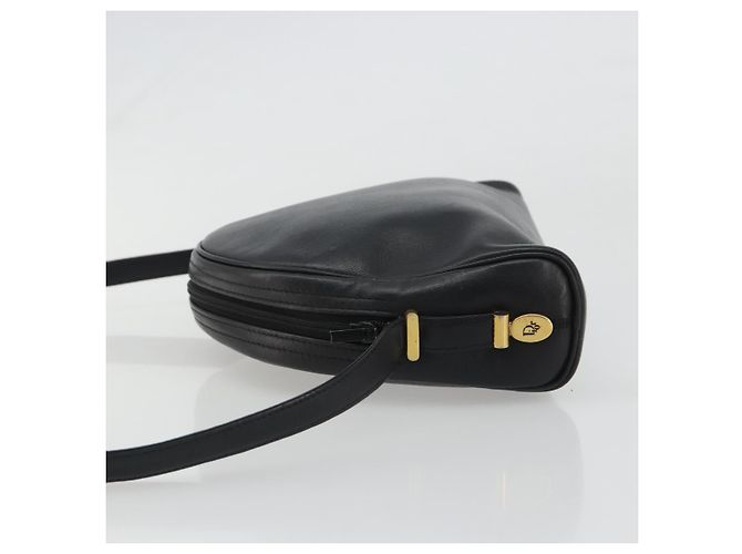 Borsa a Spalla Christian Dior in Pelle Nera e Oro Auth 187835 Nero D'oro - vista 4