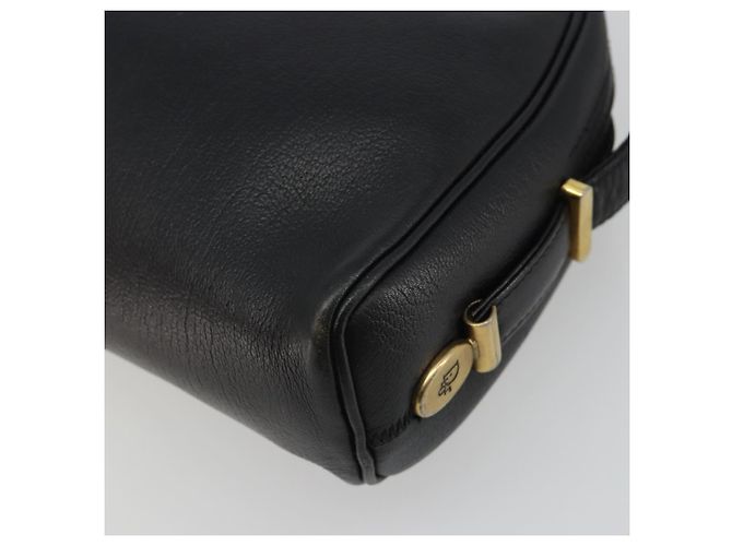 Borsa a Spalla Christian Dior in Pelle Nera e Oro Auth 187835 Nero D'oro - vista 9
