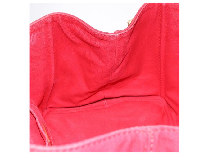 Borsa a mano PRADA Canapa MM in tela rossa Auth bs35937 Rosso - vista 19