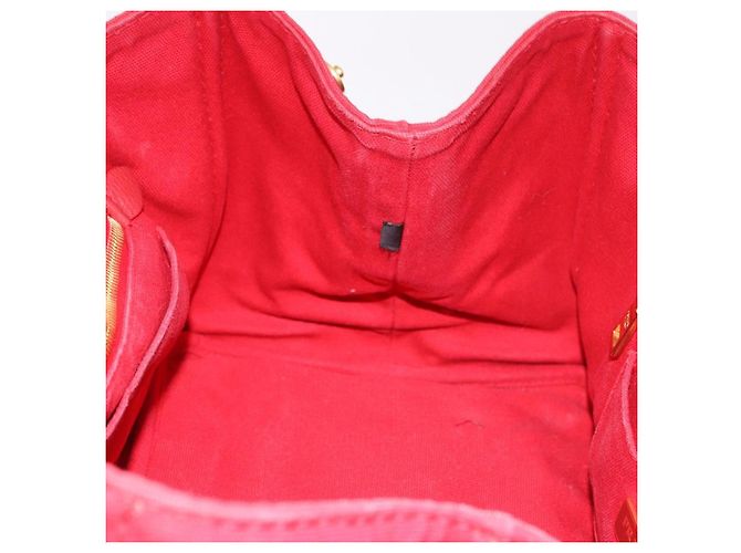 Borsa a mano PRADA Canapa MM in tela rossa Auth bs35937 Rosso - vista 20