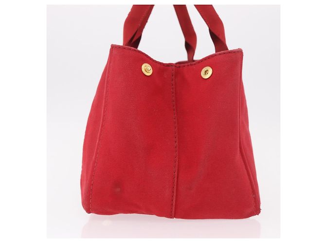 Borsa a mano PRADA Canapa MM in tela rossa Auth bs35937 Rosso - vista 3