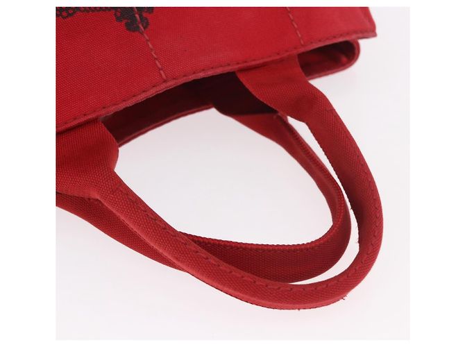 Borsa a mano PRADA Canapa MM in tela rossa Auth bs35937 Rosso - vista 8