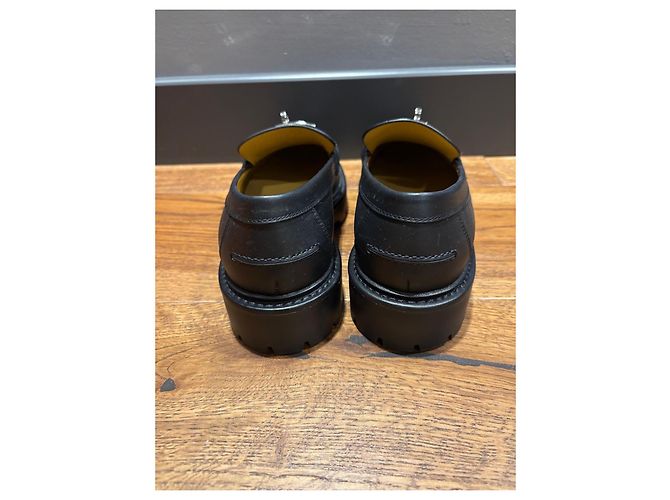 Mocassini Hermès Icone in pelle nera Nero - vista 10