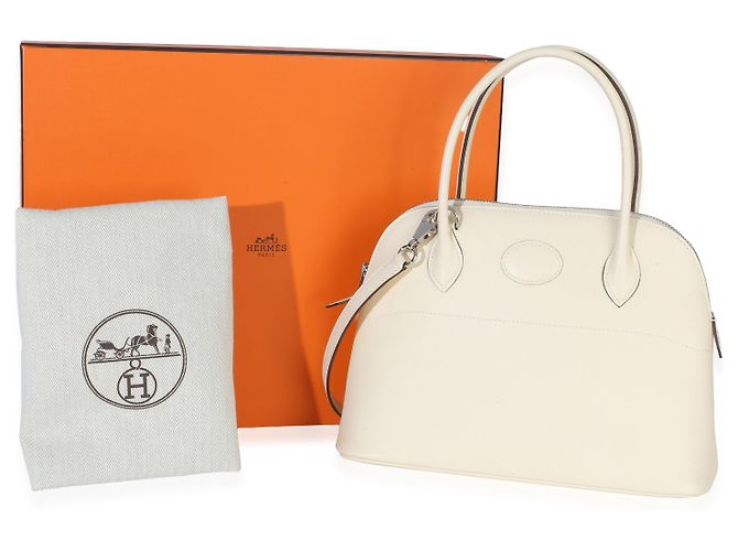 Hermès Nata Epsom 1923 Bolide 27 PHW Beige - vista 5