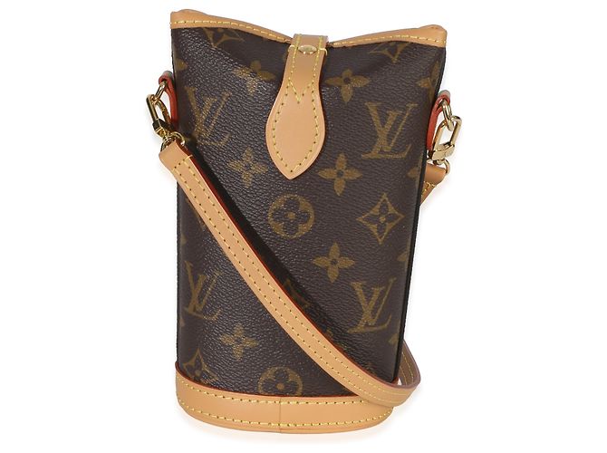 Pochette Fold Me in tela Monogram Louis Vuitton Marrone - vista 2