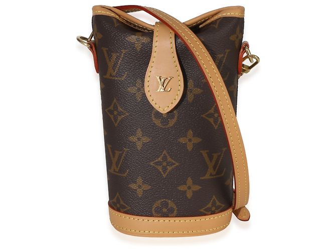Pochette Fold Me in tela Monogram Louis Vuitton Marrone - vista 8