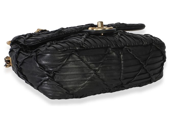 Timeless Mini borsa Soul Flap in agnello plissé nero Chanel - vista 7