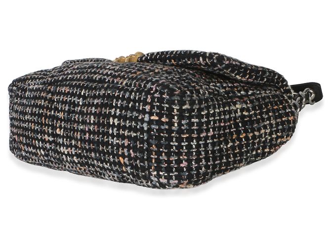 Bolso Chanel 19 Flap Chanel Quilted de Tweed Negro Multicolor Tamaño Medium - vista 6