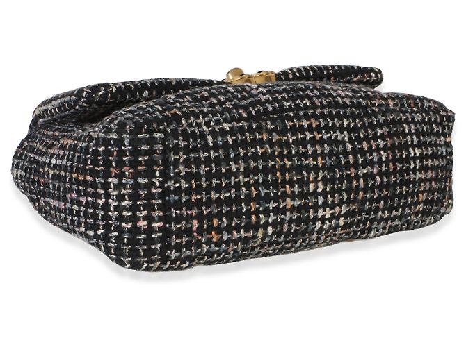 Bolso Chanel 19 Flap Chanel Quilted de Tweed Negro Multicolor Tamaño Medium - vista 7