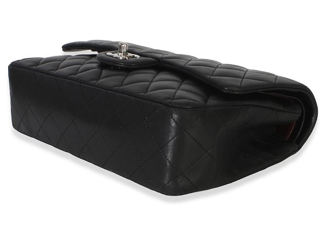 Timeless Borsa Chanel Black Quilted Lambskin Medium Classic Double Flap Nero - vista 6