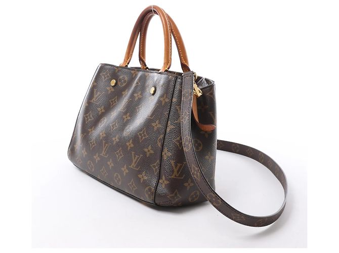 Borsa a mano 2Way Louis Vuitton Montaigne BB Monogram Canvas Marrone M41055 Bordò - vista 4