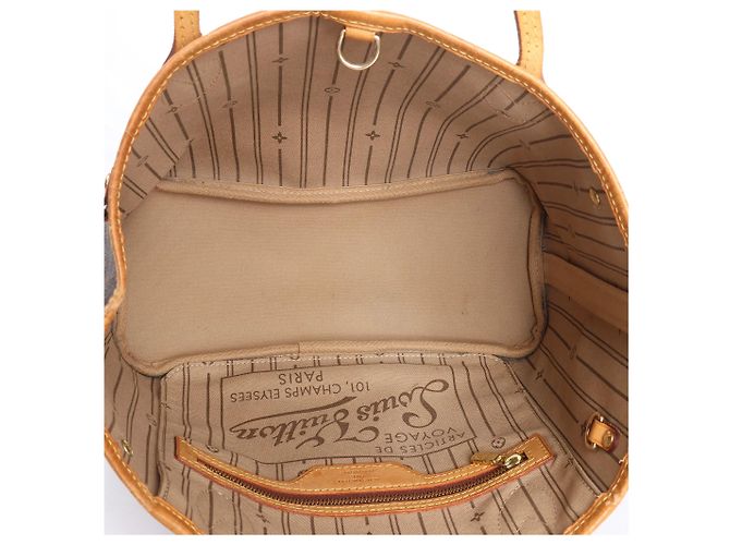 Borsa a tracolla Louis Vuitton Neverfull PM Monogram Canvas Marrone M40155 - vista 10
